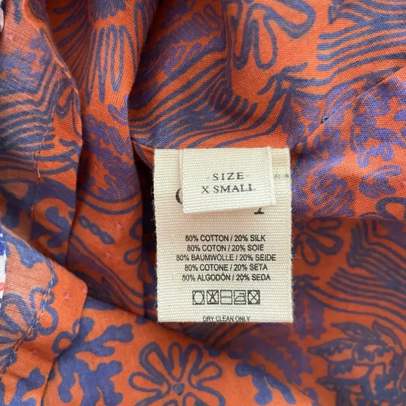 Chufy Ma Dress Mini Lin Floral Print Cotton Silk Embroidered Size XS - Picture 10 of 11